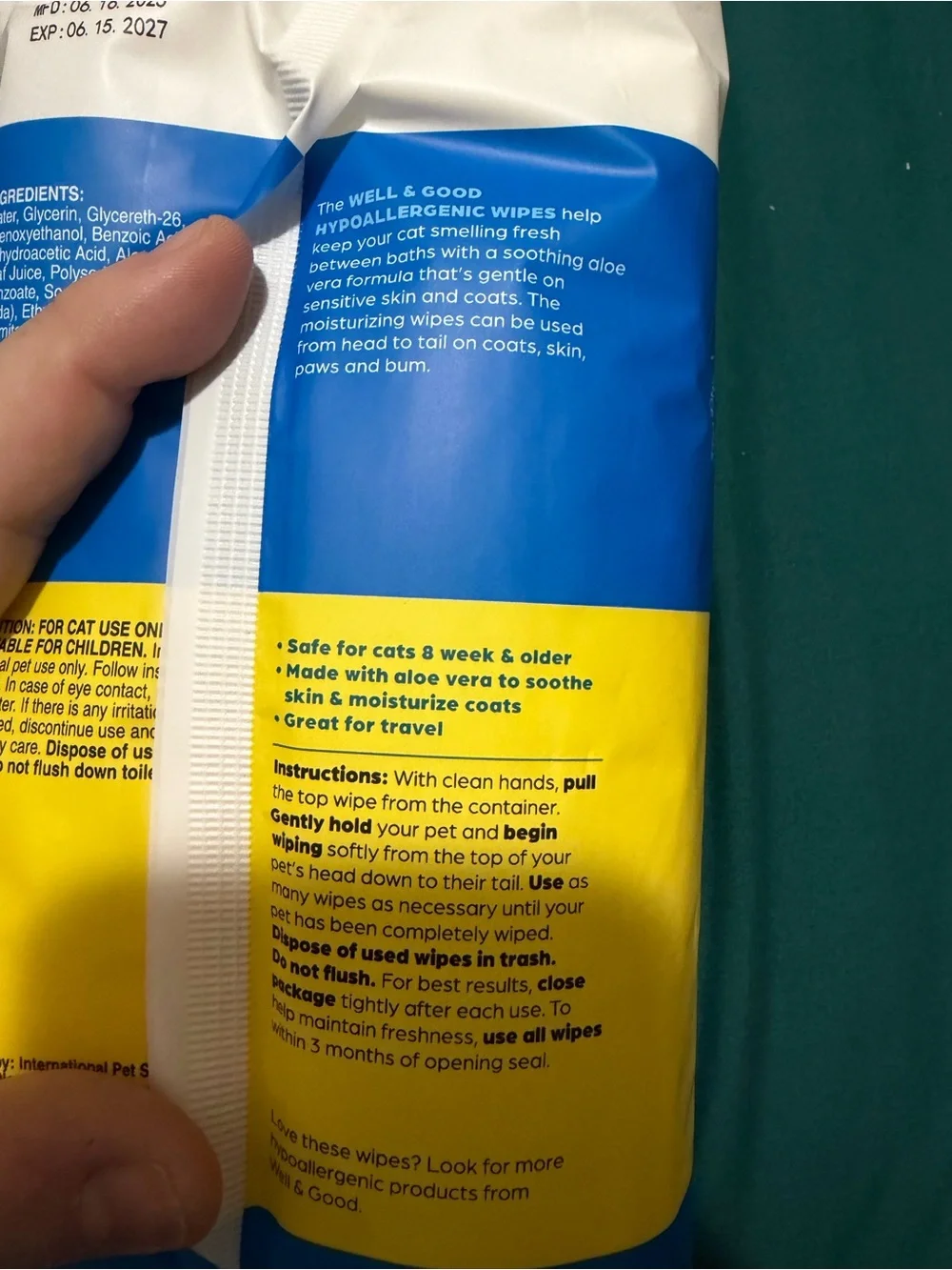 Hypoallergenic Cat Wipes